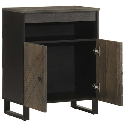 Dressoir 60x33x75 cm massief mangohout zwart