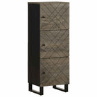 Tall cabinet 40x33x110 cm solid mango wood black