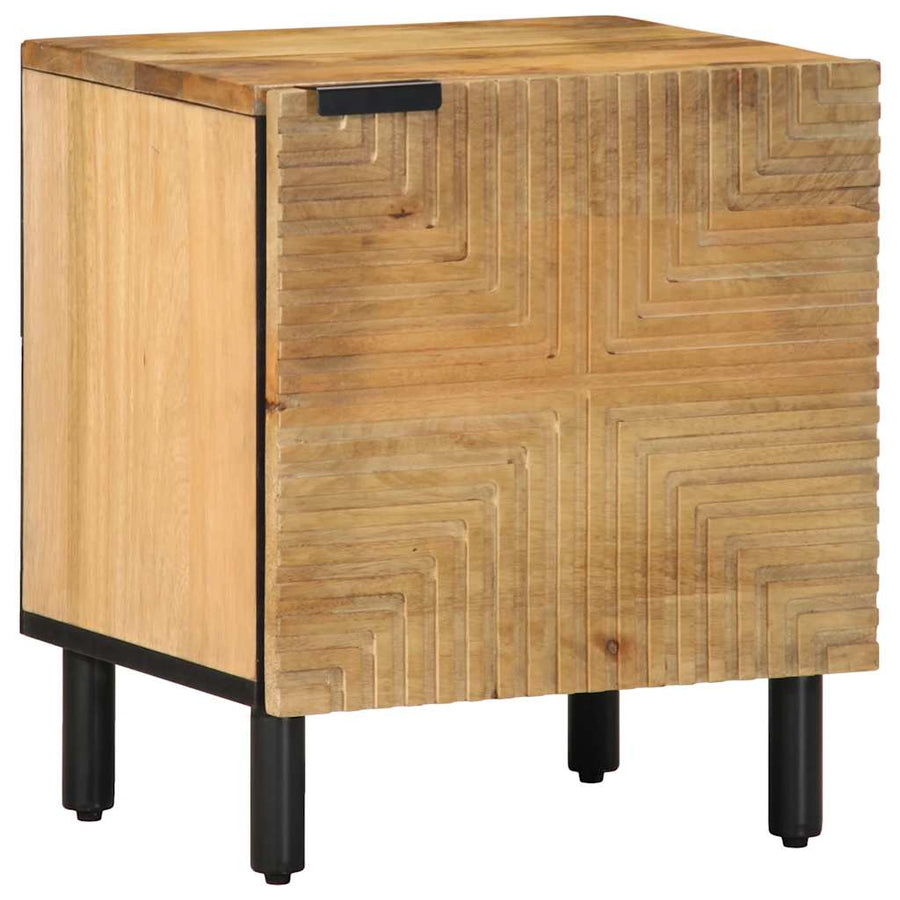 Nachtkastjes 2 st 40x33x46 cm massief mangohout bruin