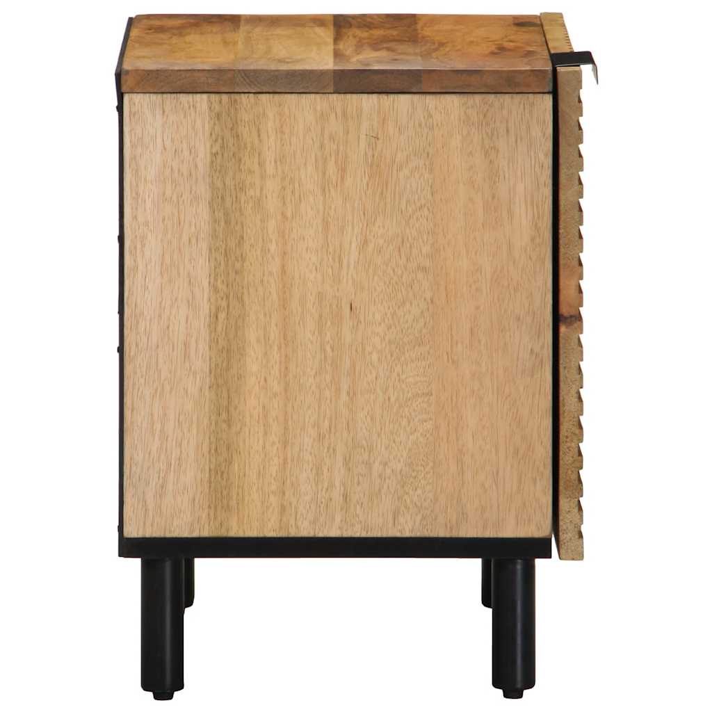 Nachtkastjes 2 st 40x33x46 cm massief mangohout bruin