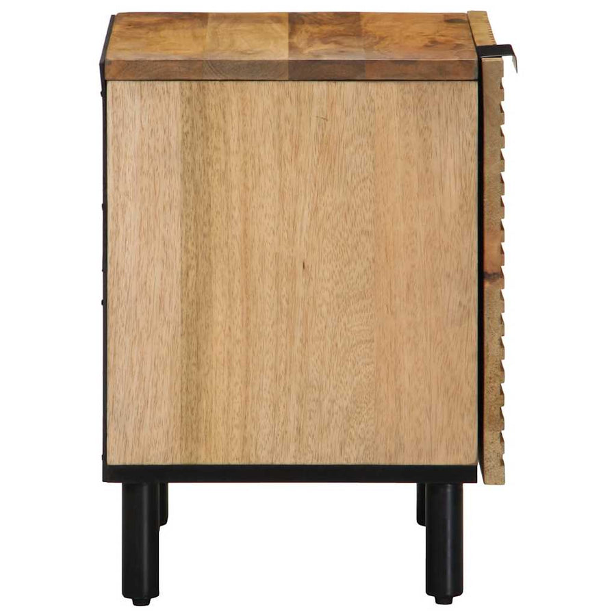 Nachtkastjes 2 st 40x33x46 cm massief mangohout bruin