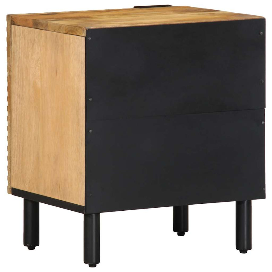 Nachtkastjes 2 st 40x33x46 cm massief mangohout bruin