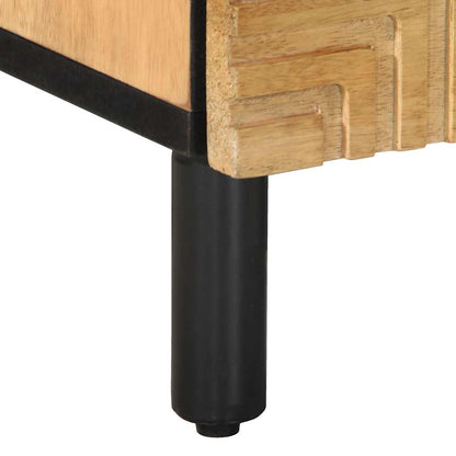 Nachtkastjes 2 st 40x33x46 cm massief mangohout bruin