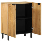 Dressoir massief mangohout 60x33x75 cm bruin