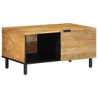 Coffee table 80x50x40 cm solid mango wood brown