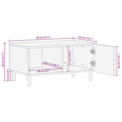 Salontafel 80x50x40 cm massief mangohout bruin