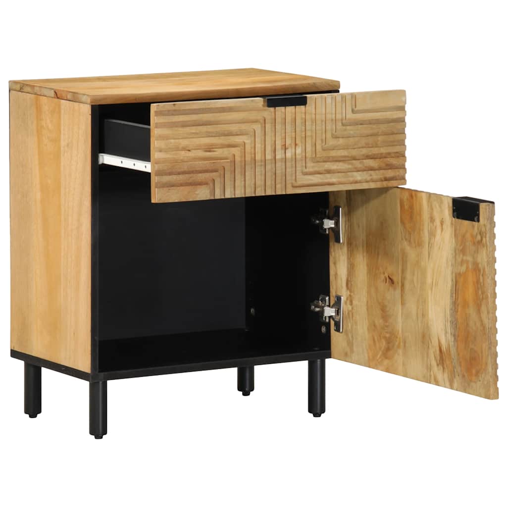 Nachtkastje 50x33x60 cm massief mangohout bruin
