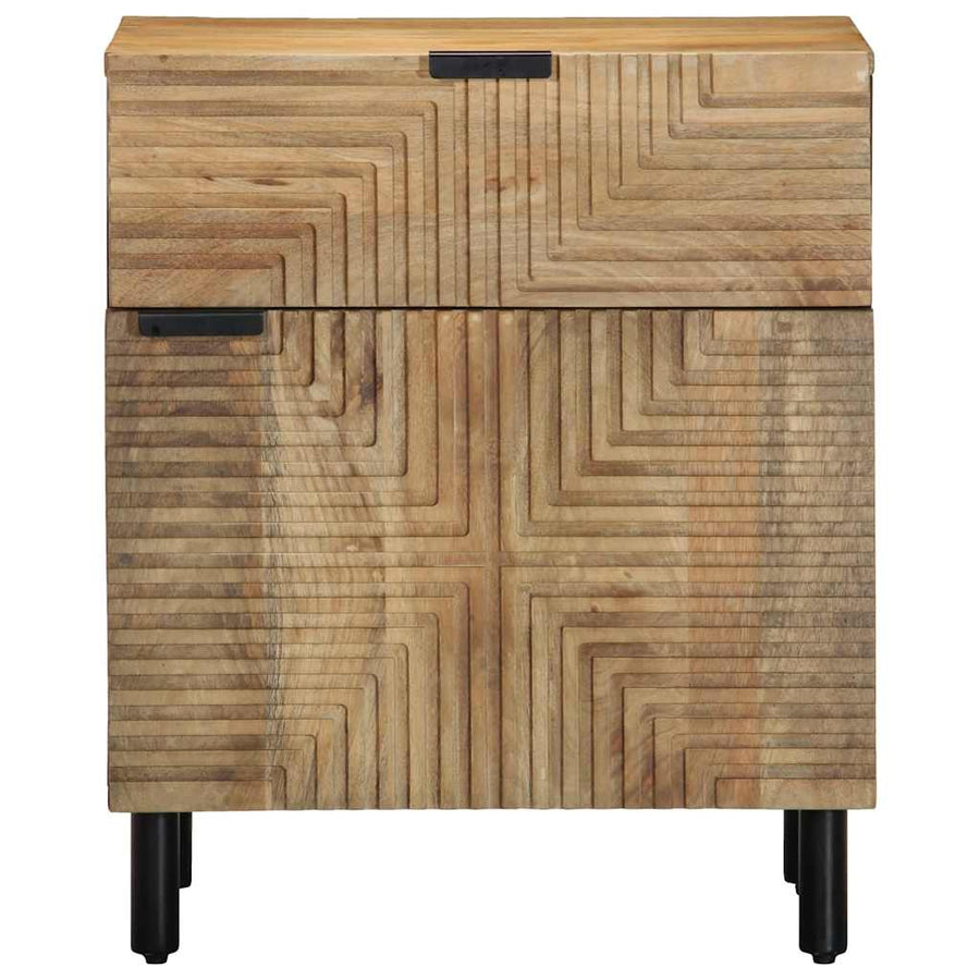 Nachtkastje 50x33x60 cm massief mangohout bruin
