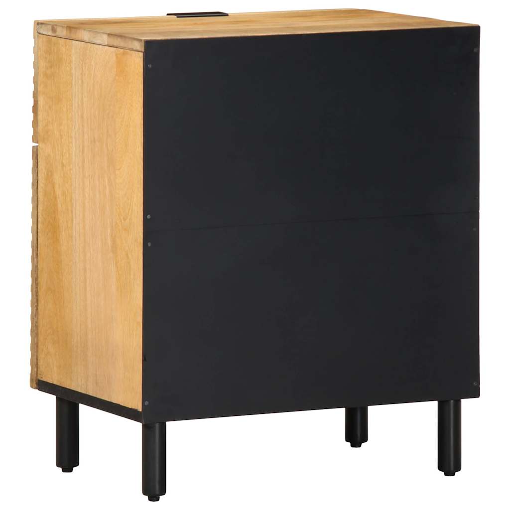 Nachtkastje 50x33x60 cm massief mangohout bruin