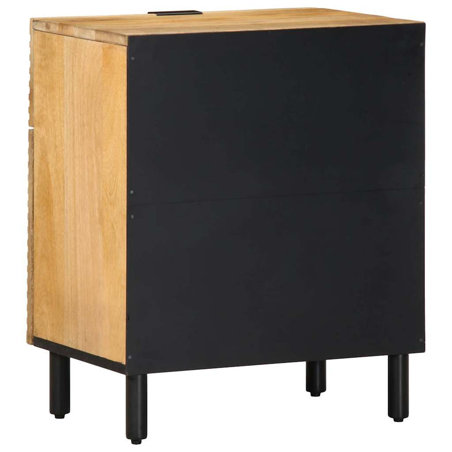 Nachtkastje 50x33x60 cm massief mangohout bruin
