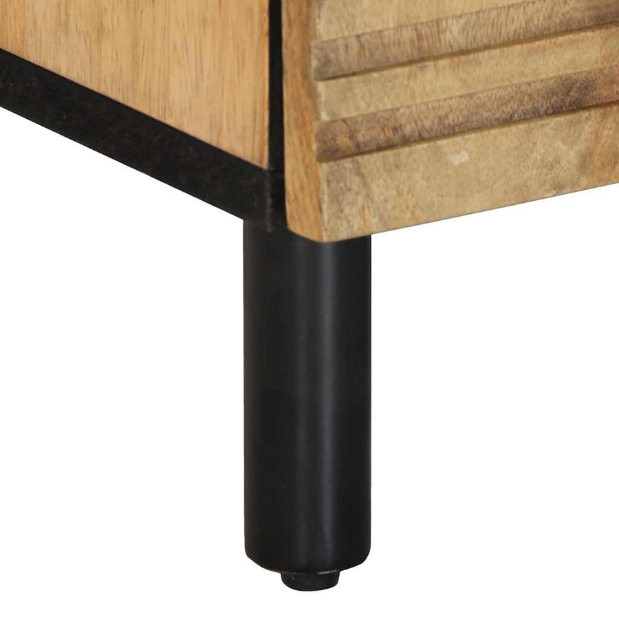 Nachtkastje 50x33x60 cm massief mangohout bruin