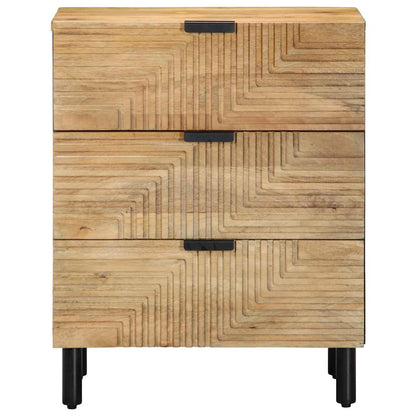 Nachtkastje 50x33x60 cm massief mangohout bruin