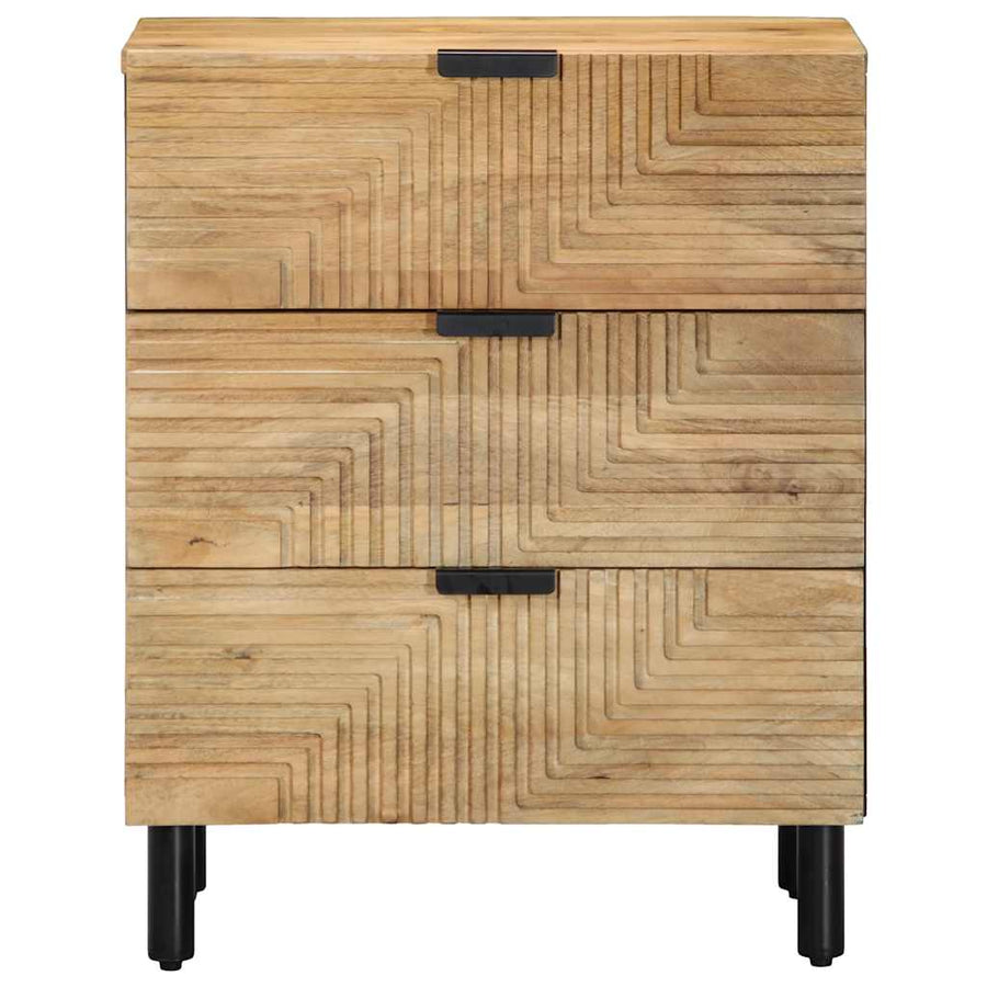 Nachtkastje 50x33x60 cm massief mangohout bruin