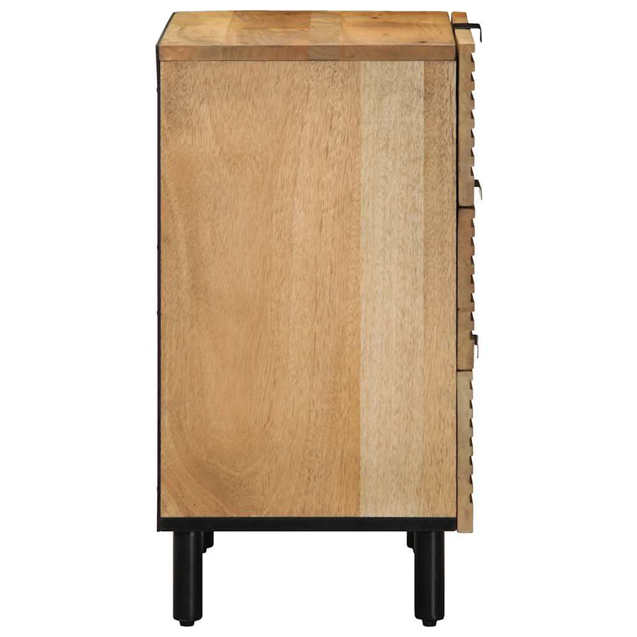 Nachtkastje 50x33x60 cm massief mangohout bruin