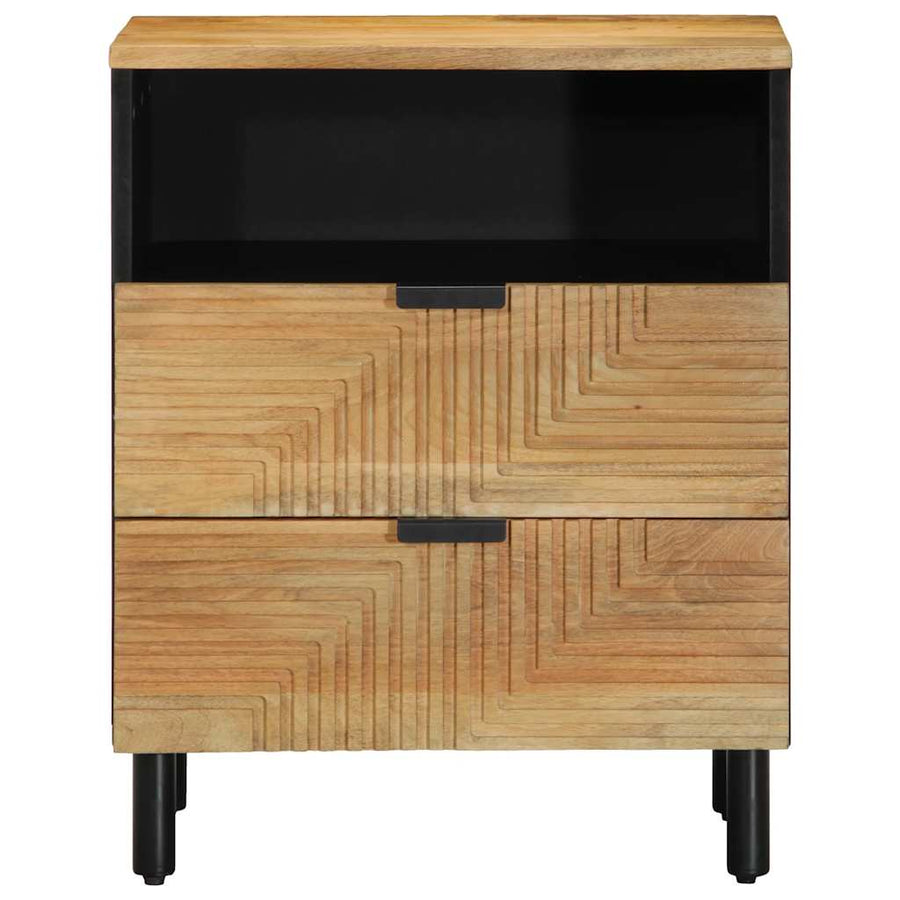 Nachtkastje 50x33x60 cm massief mangohout bruin
