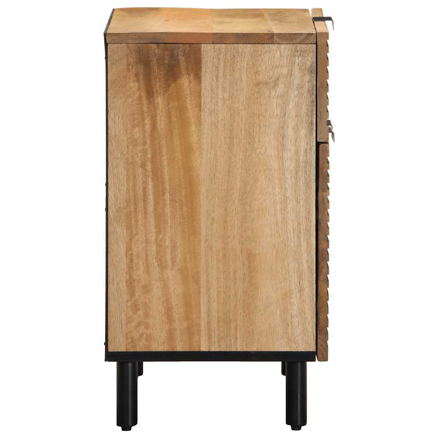 Nachtkastje 50x33x60 cm massief mangohout bruin