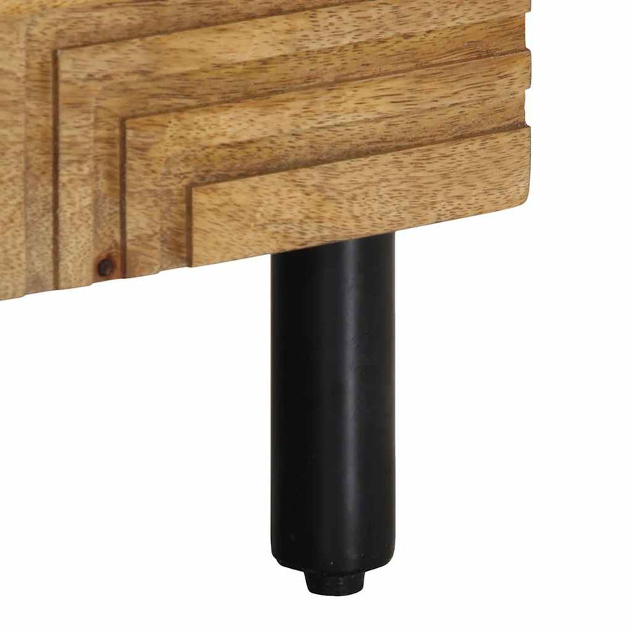 Nachtkastje 50x33x60 cm massief mangohout bruin