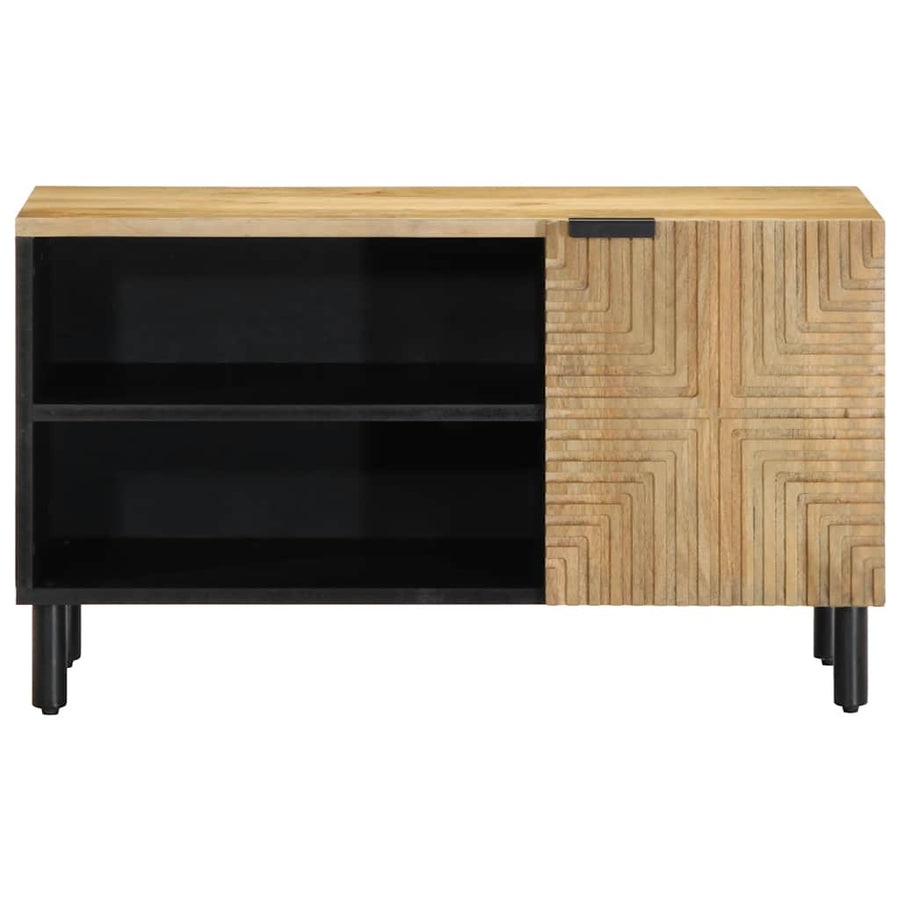 Tv-meubel 80x31,5x46 cm massief mangohout bruin