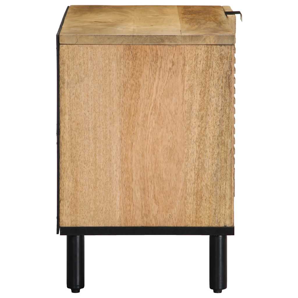 Tv-meubel 80x31,5x46 cm massief mangohout bruin