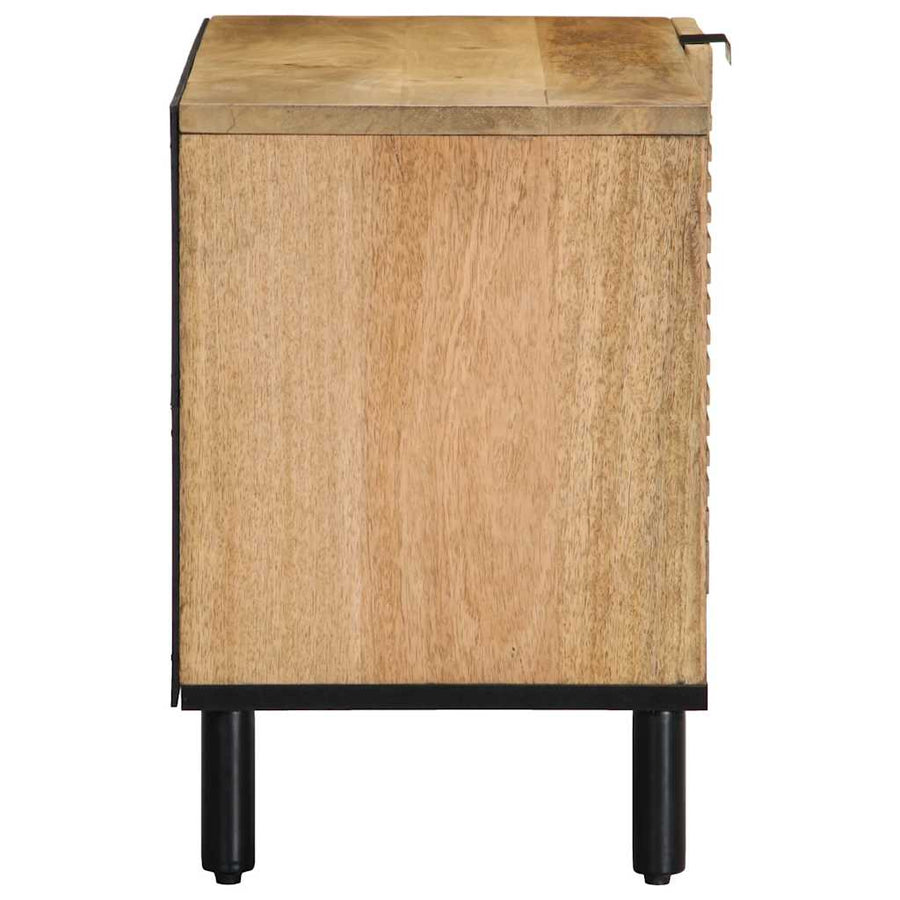 Tv-meubel 80x31,5x46 cm massief mangohout bruin