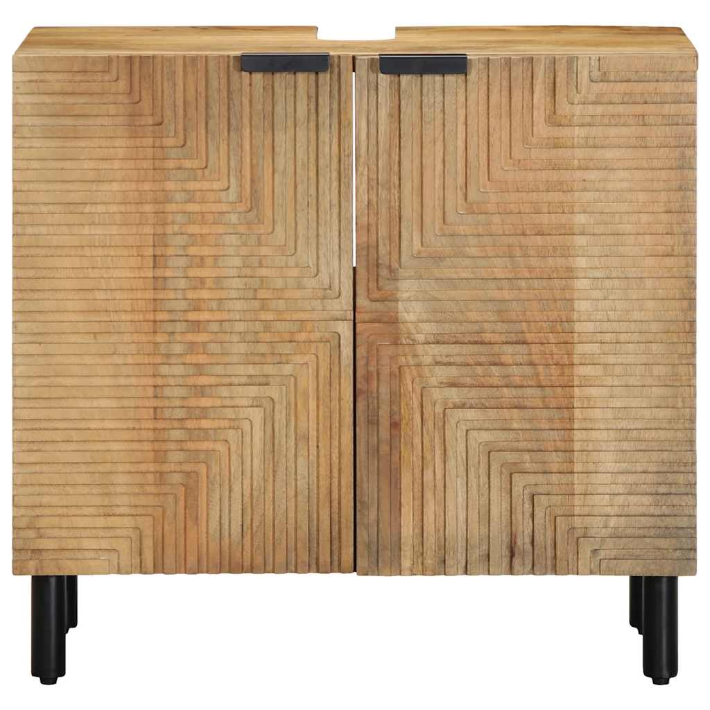 Wastafelmeubel 62x33x58 cm massief mango bruin