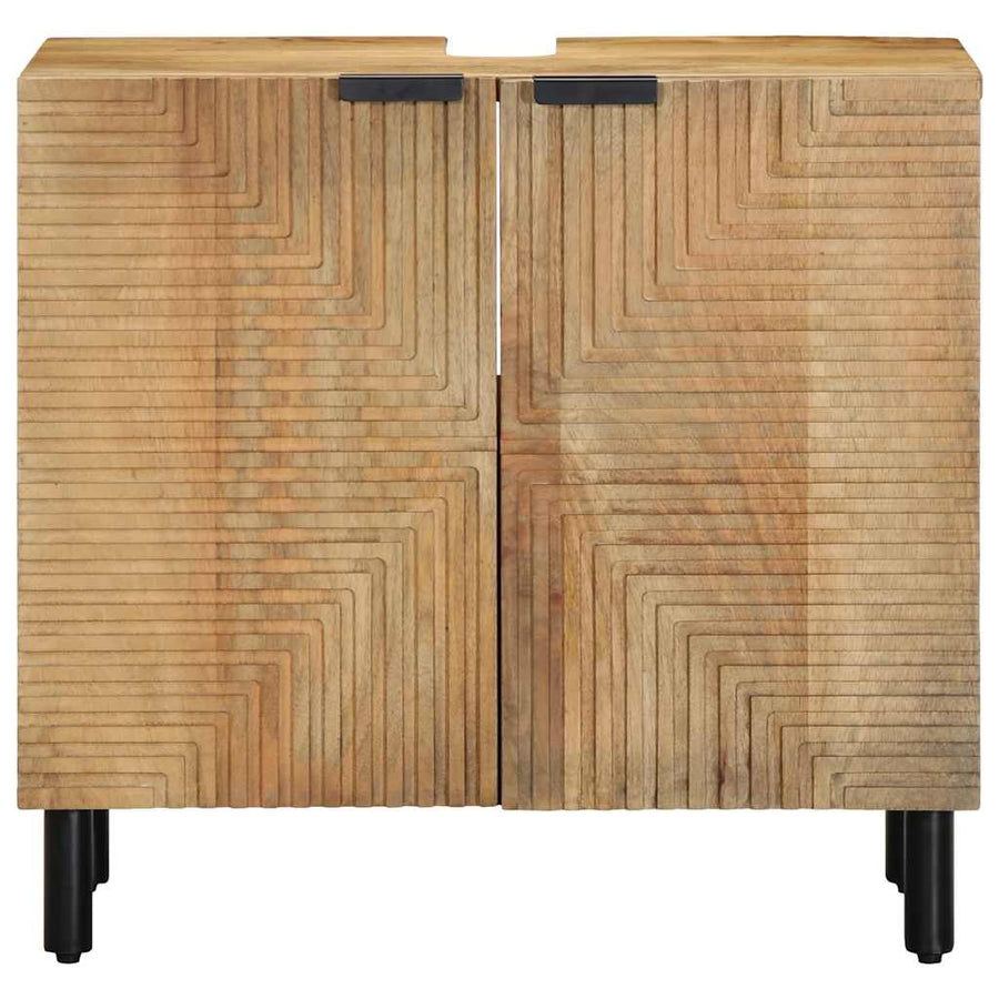 Wastafelmeubel 62x33x58 cm massief mango bruin