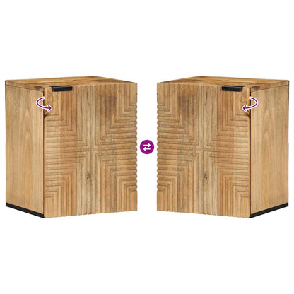 Badkamerhangkast 38x33,5x48 cm massief mangohout bruin