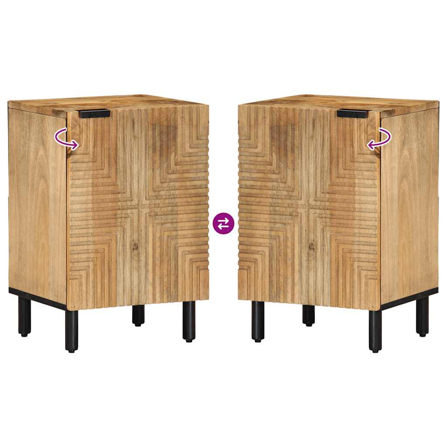 Badkamerkast 38x33,5x58 cm massief mangohout bruin