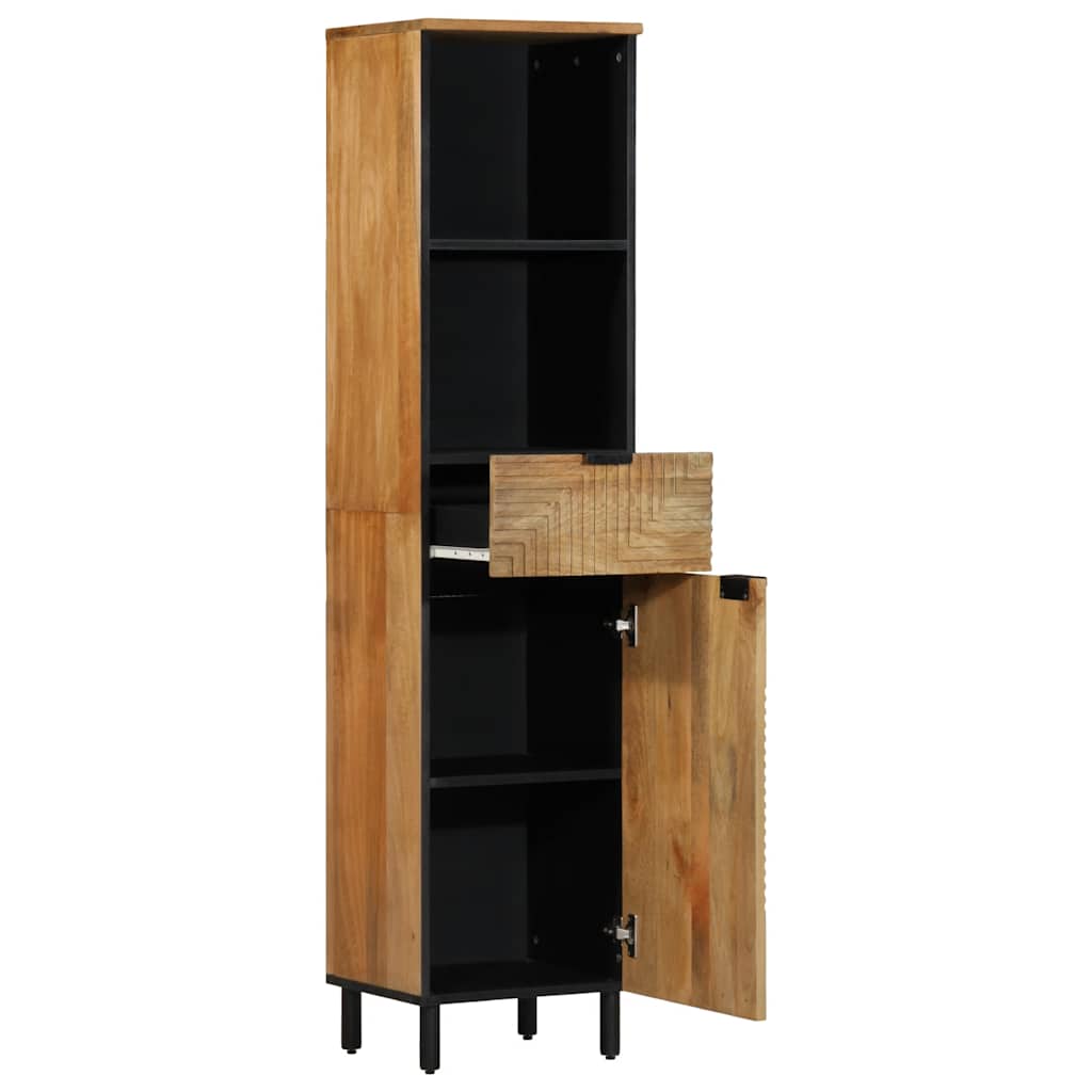 Badkamerkast 38x33x160 cm massief mango bruin