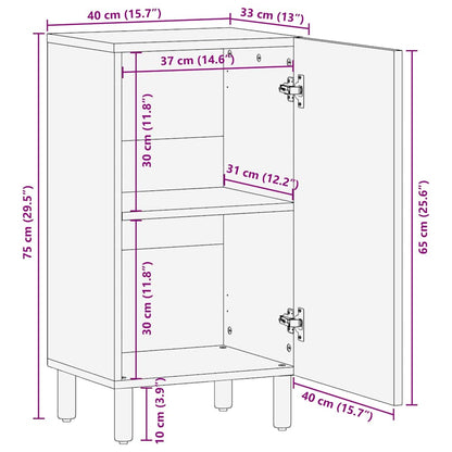 Dressoir 40x33x75 cm massief mangohout bruin