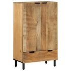 Hoge kast massief mangohout 60x33x100 cm bruin