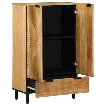 Hoge Kast 60X33X100 Cm Massief Mango