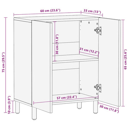 Dressoir 60x33x75 cm Massief hout Acacia