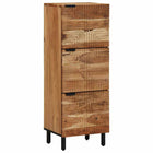 Highboard massief mangohout bruin 40x33x110 cm
