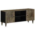 TV cabinet 105x33.5x46 cm solid mango wood light grey