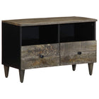 TV cabinet 70x33.5x46 cm solid mango wood light grey