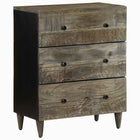 Sideboard 60x33.5x75 cm solid mango wood light grey