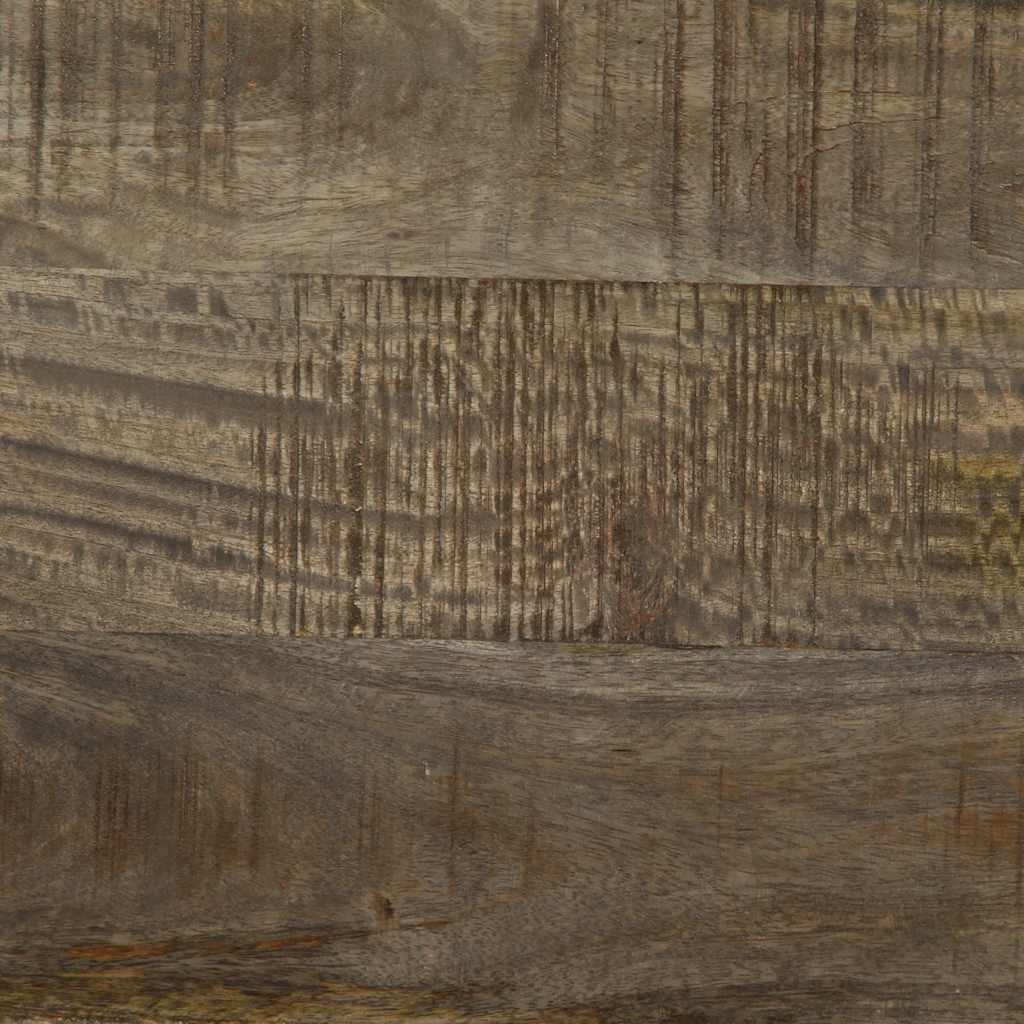 Nachtkastje 50x33x60 cm massief mangohout lichtgrijs