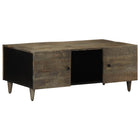 Coffee table 100x54x40 cm solid mango wood light grey