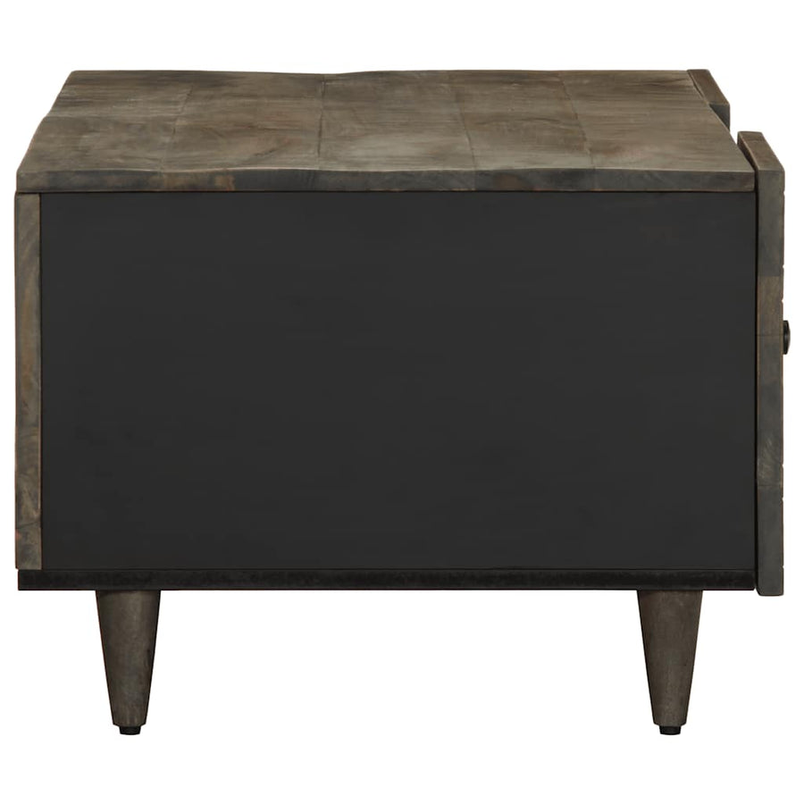 Salontafel 100x54x40 cm massief mangohout lichtgrijs