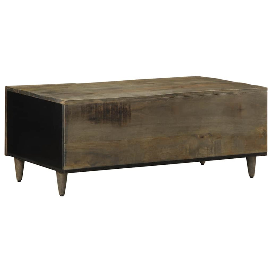 Salontafel 100x54x40 cm massief mangohout lichtgrijs
