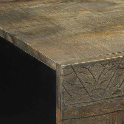 Salontafel 100x54x40 cm massief mangohout lichtgrijs