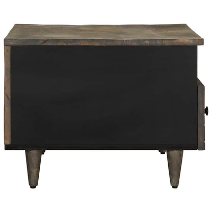 Salontafel 80x54x40 cm massief mangohout lichtgrijs