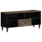 TV cabinet 100x33x46 cm solid mango wood black