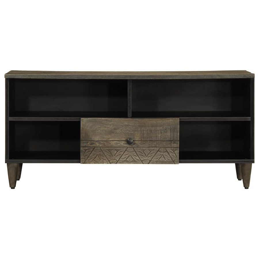 Tv-meubel 100x33x46 cm massief mangohout zwart