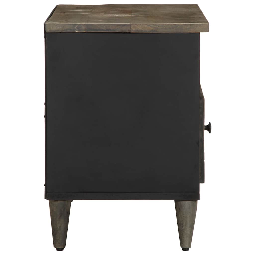 Tv-meubel 80x33x46 cm massief mangohout zwart