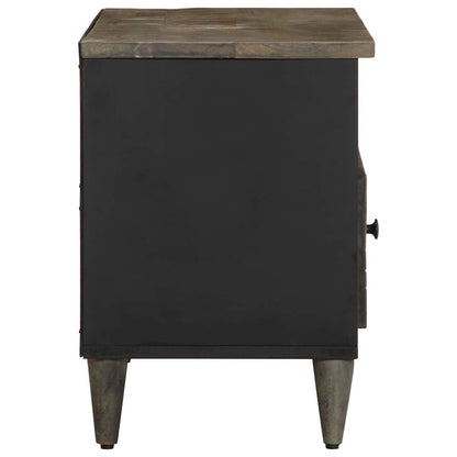 Tv-meubel 80x33x46 cm massief mangohout zwart