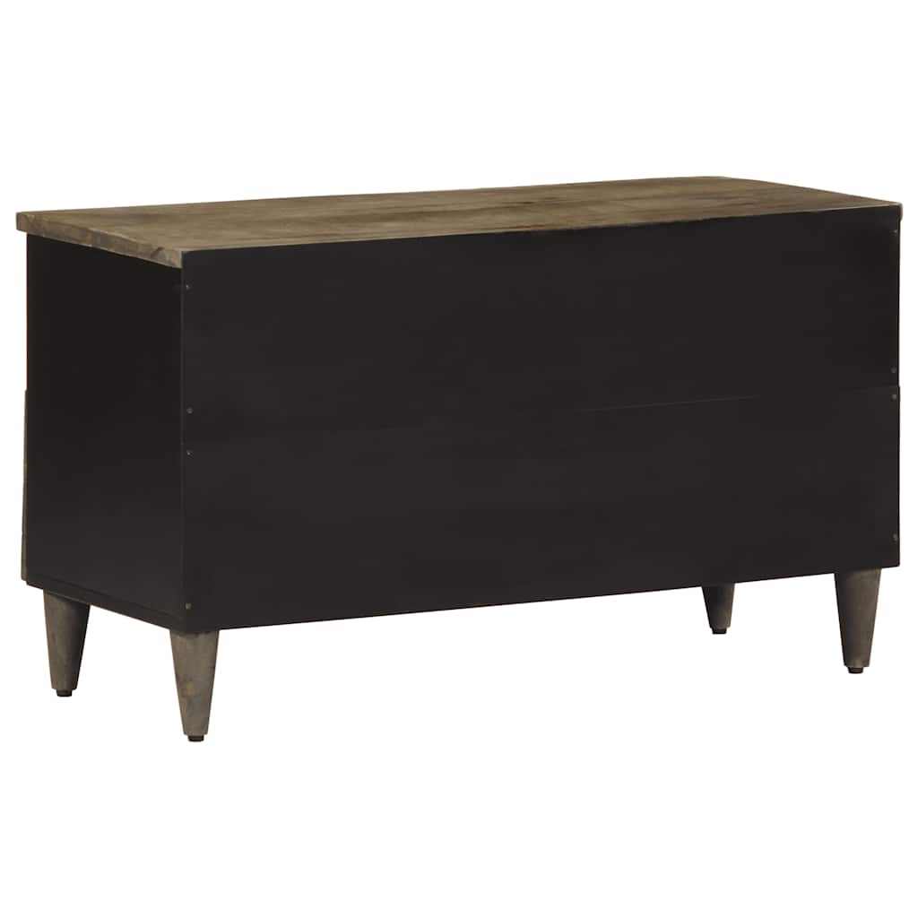 Tv-meubel 80x33x46 cm massief mangohout zwart