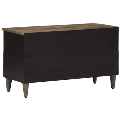 Tv-meubel 80x33x46 cm massief mangohout zwart
