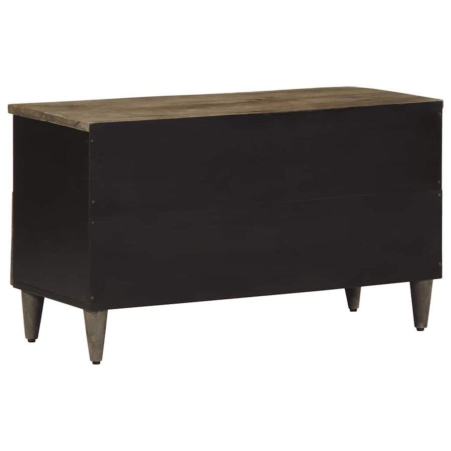 Tv-meubel 80x33x46 cm massief mangohout zwart